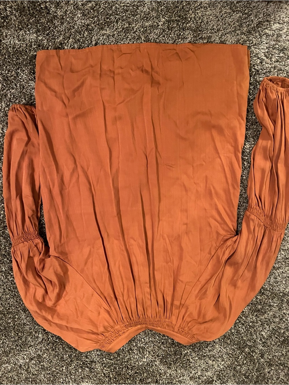 Women’s Rust Button-Front Blouse - Picture 6 of 6